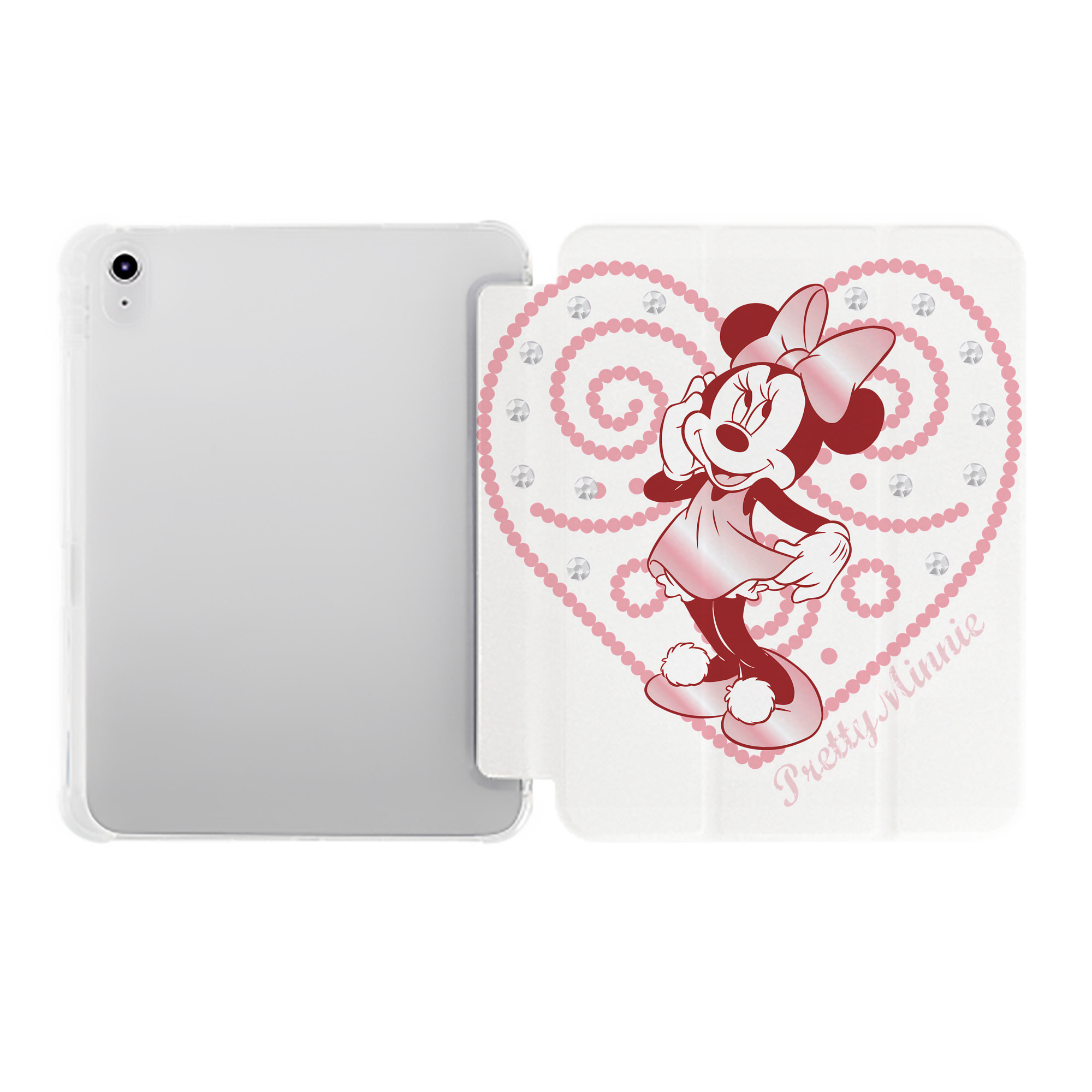 （画像用） ミッキーマウス Mickey Mouse IPad ケース ペン収納付き 三つ折りスタンド PUレザー×シリコン 対応機種9.5/10.5/10.9インチ